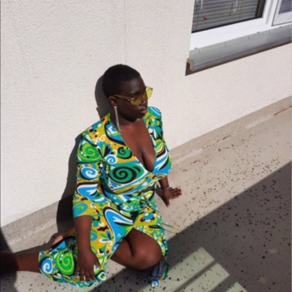 New Zara Set Top+Skirt Green Black - Picture 6 of 16